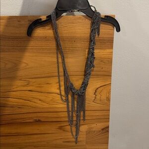 Silver Chain Statement Necklace